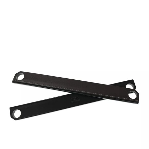 HERMES Logo Silkit Carre Accessory Handle Swift Leather Brown Black 10RK801 - Picture 7 of 11